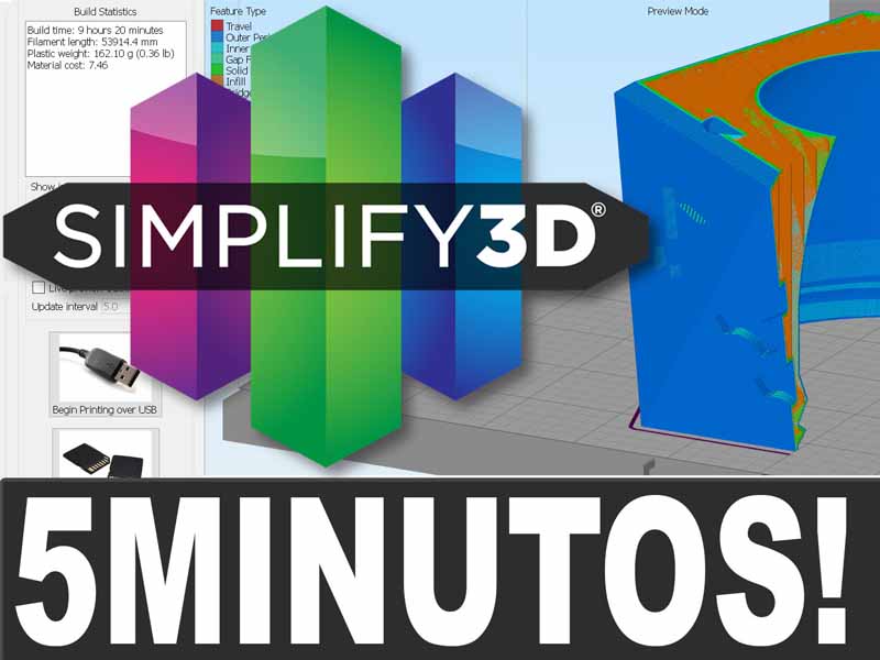 Imprimiendo en 3D con simplify3D en menos de 5 minutos